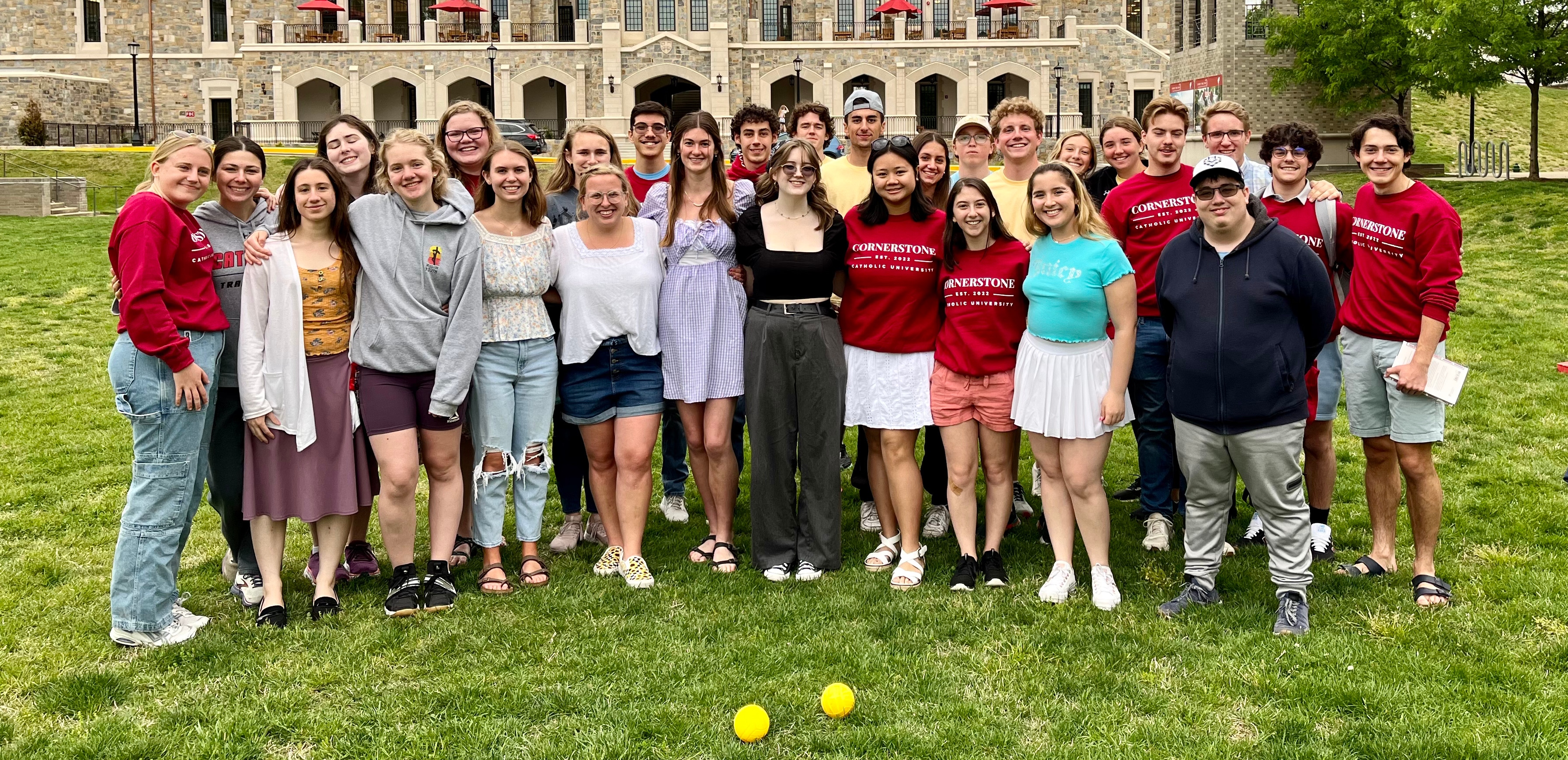 Cornerstone students at the Spring Party