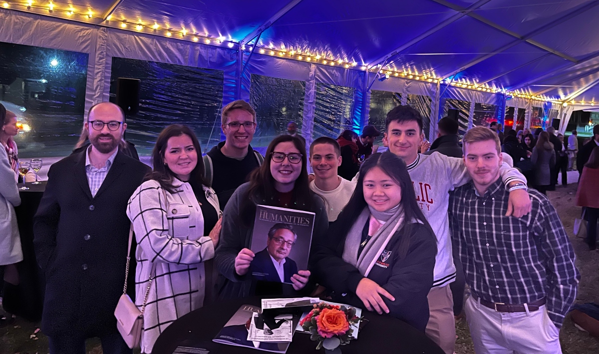 Cornerstone students at the 2022 NEH lecture